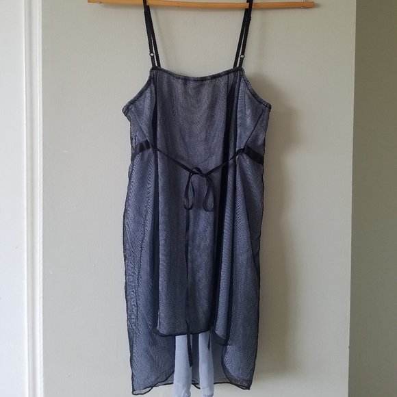 Victoria's Secret Black Mesh BabyDoll Lingerie - Picture 3 of 6